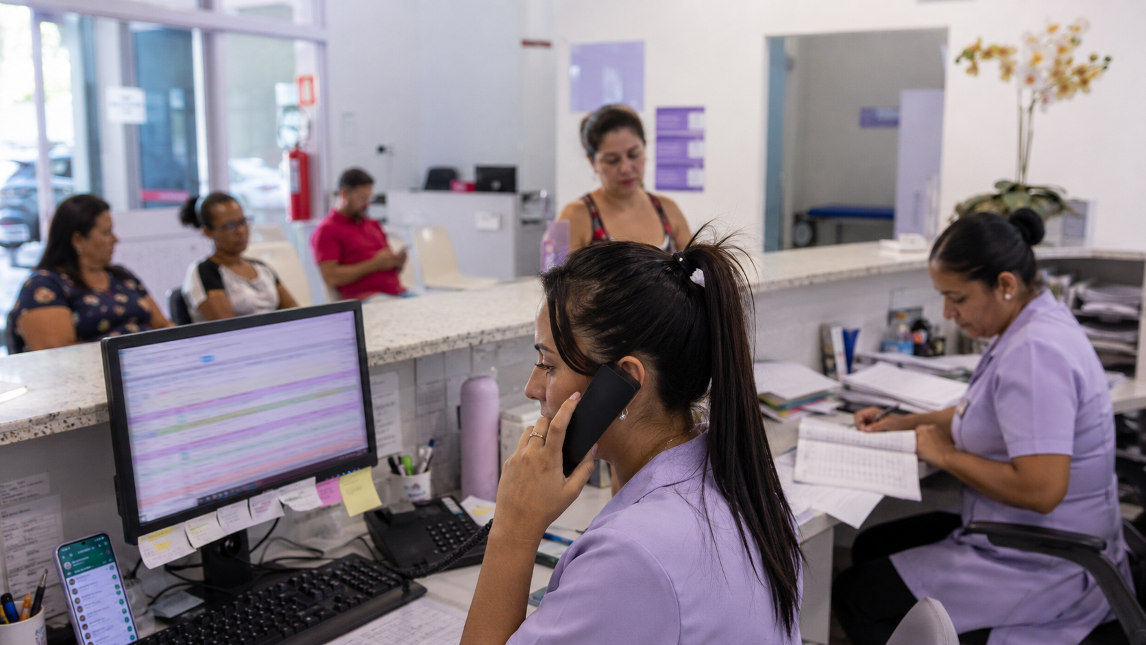 Operação de atendimento em clínica